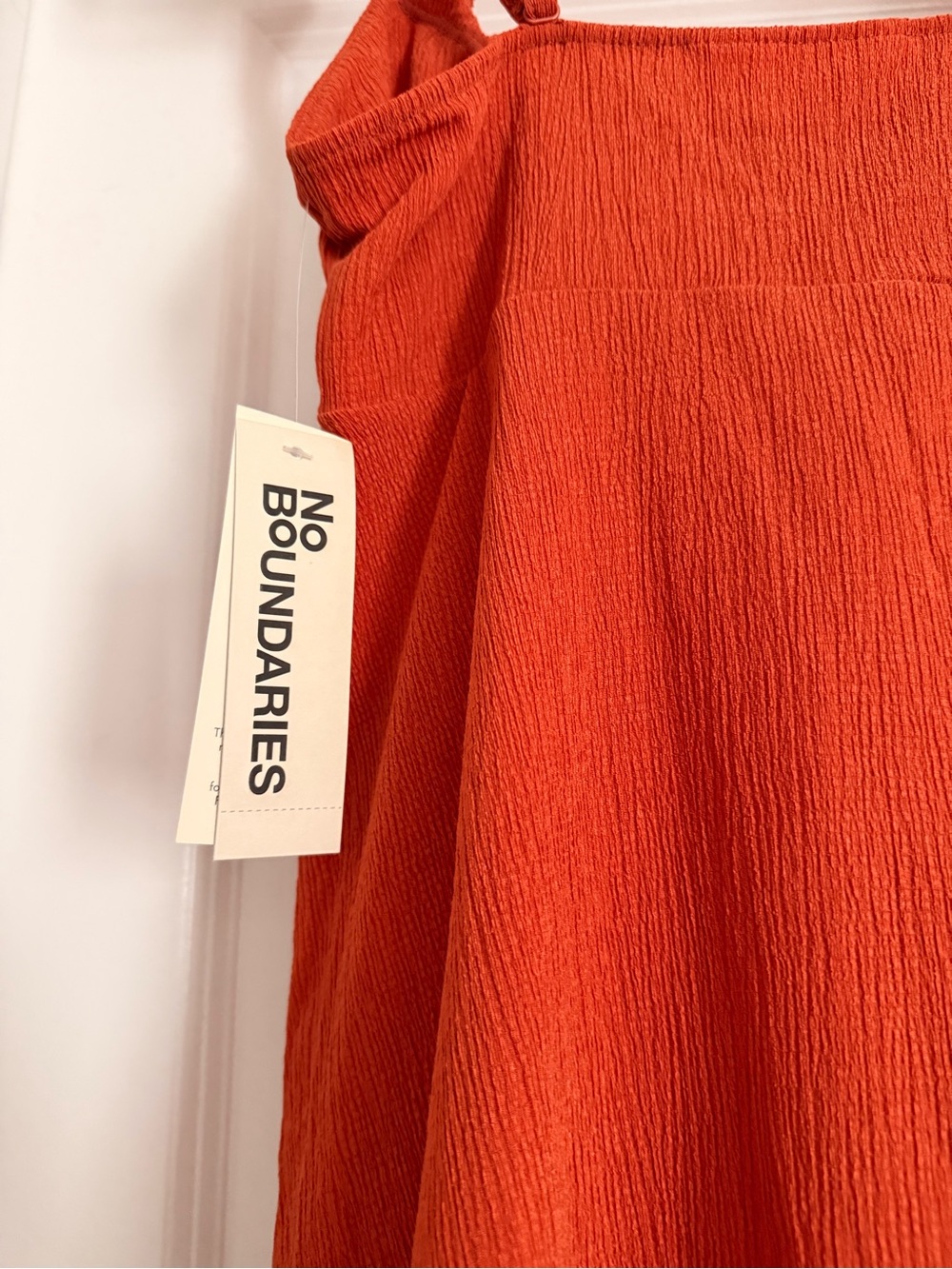 No Boundaries Rust Ruffle-Strap Mini Dress - Picture 3 of 4